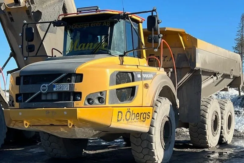 Grundarbete med dumper